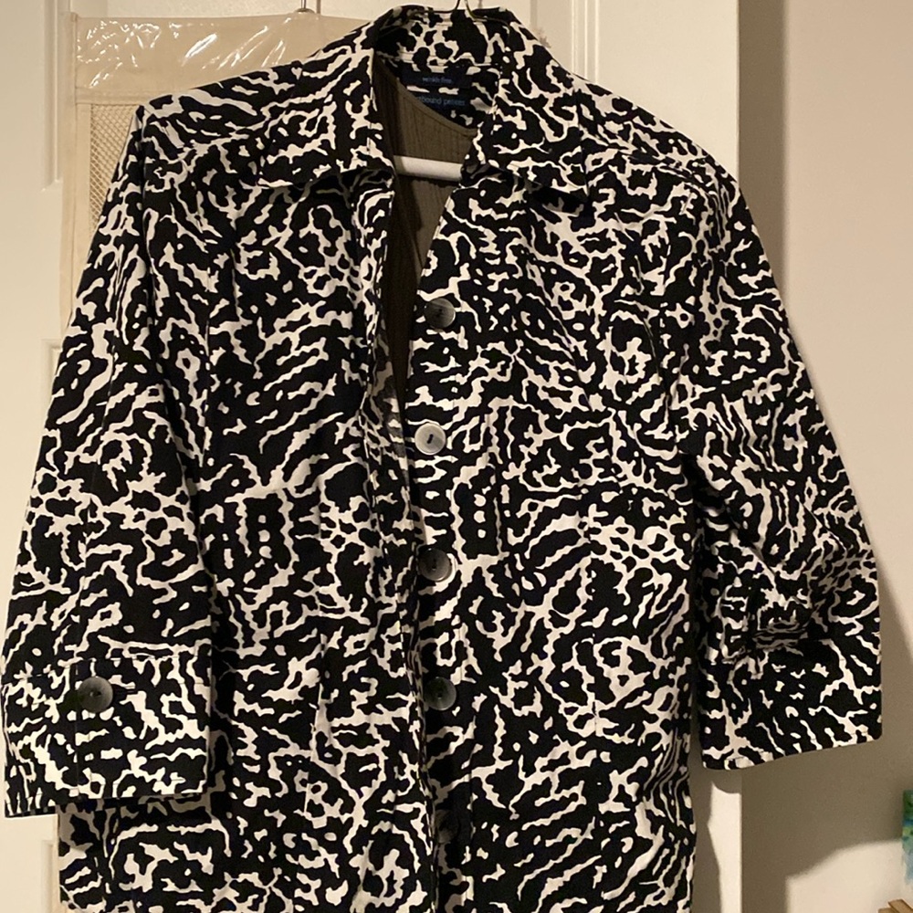 Westbound Petites Wrinkle Free collard 3/4 sleeves button down top/blazer.
